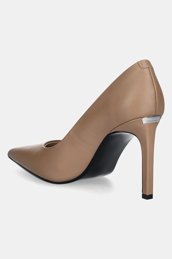 Παπούτσια Δερμάτινες γόβες Calvin Klein HEEL PUMP 90 - LTH HW0HW02336 καφέ
