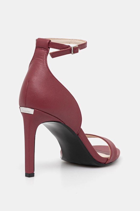 Obuwie Calvin Klein sandały HEEL SANDAL 90 - LTH HW0HW02337 bordowy