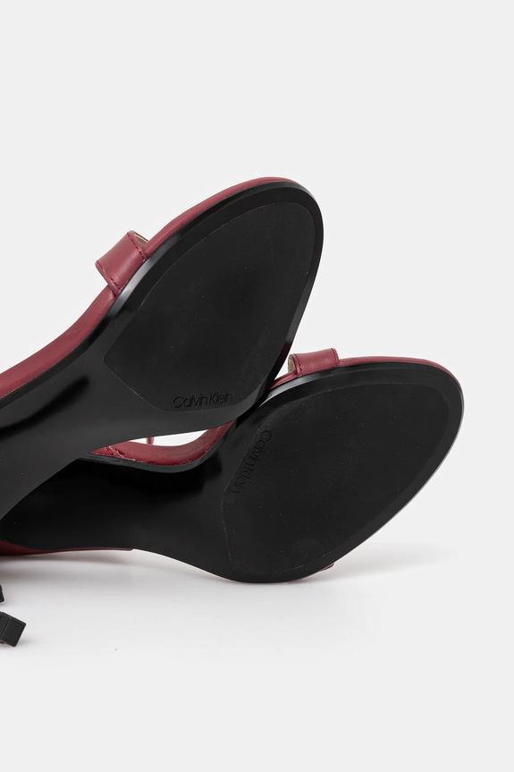 Calvin Klein sandały HEEL SANDAL 90 - LTH HW0HW02337 bordowy
