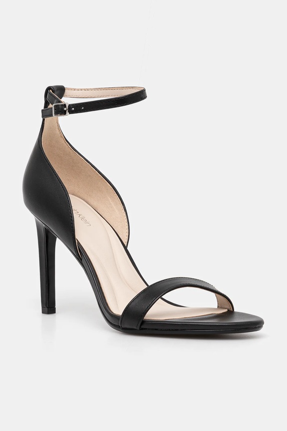 Πέδιλα Calvin Klein HEEL SANDAL 90 - LTH στιλέτο μαύρο HW0HW02337