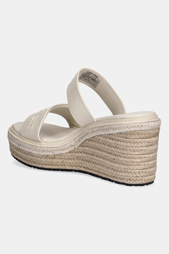 Obuv Kožené šľapky Calvin Klein WEDGE SANDAL 50 - HE HW0HW02375 béžová