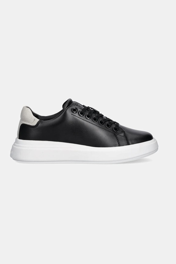 Kožené sneakers boty Calvin Klein CUPSOLE LACE UP - SUEDE BT HW0HW02404 černá SS25