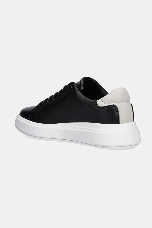 Boty Kožené sneakers boty Calvin Klein CUPSOLE LACE UP - SUEDE BT HW0HW02404 černá