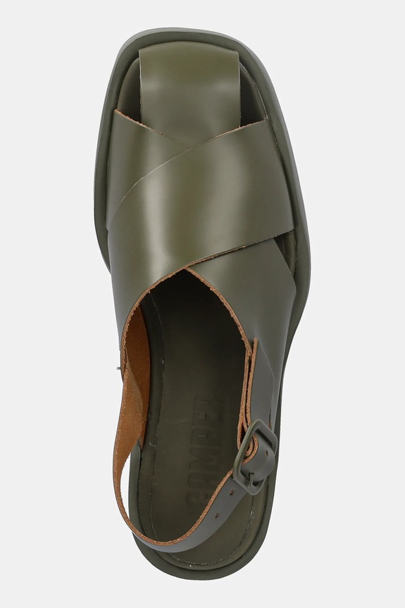 Δερμάτινα πέδιλα Camper Billie πράσινο K201725.002