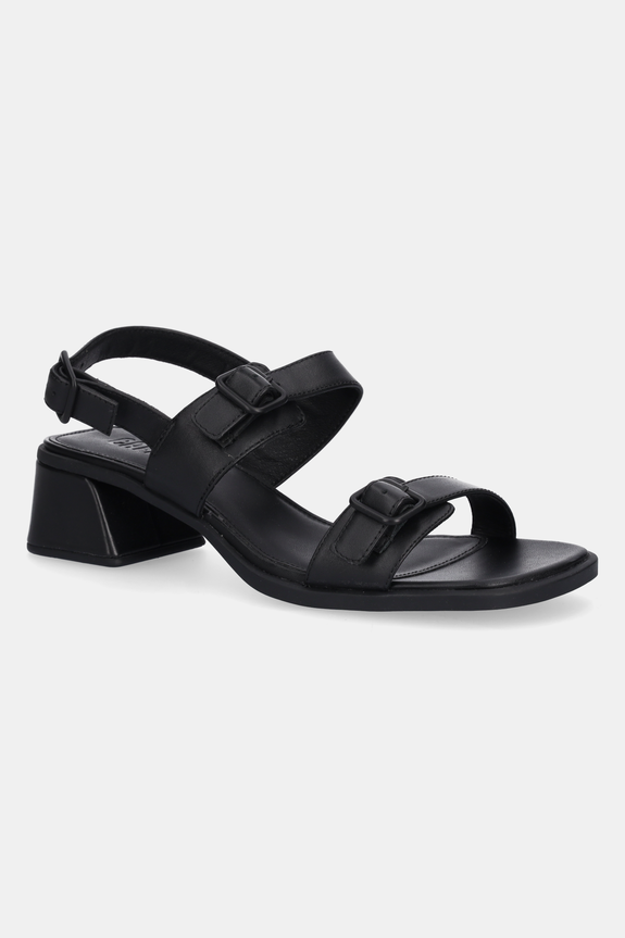 Camper sandały skórzane Kora Sandal słupek czarny K201739.001