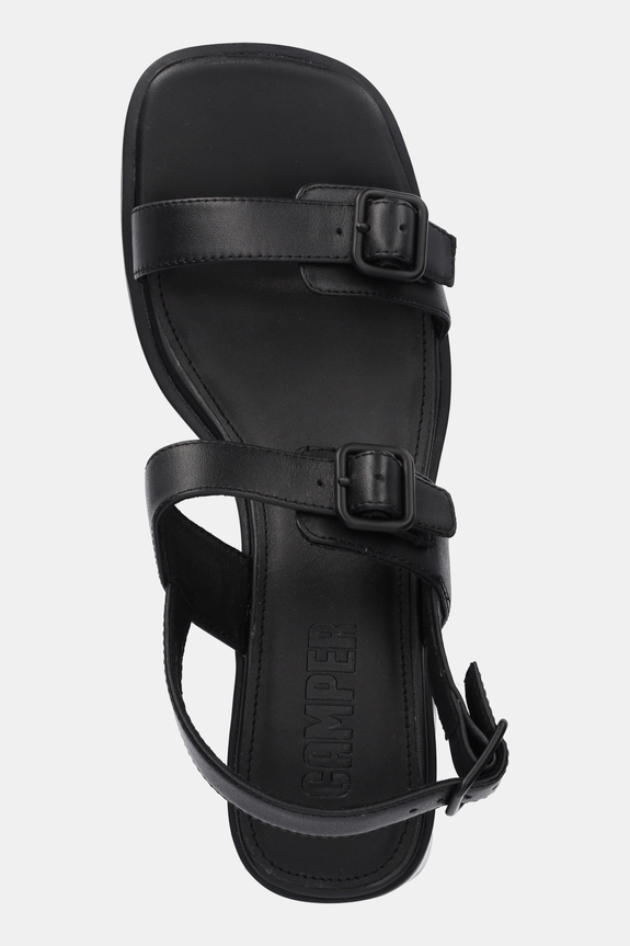 Camper sandały skórzane Kora Sandal czarny K201739.001