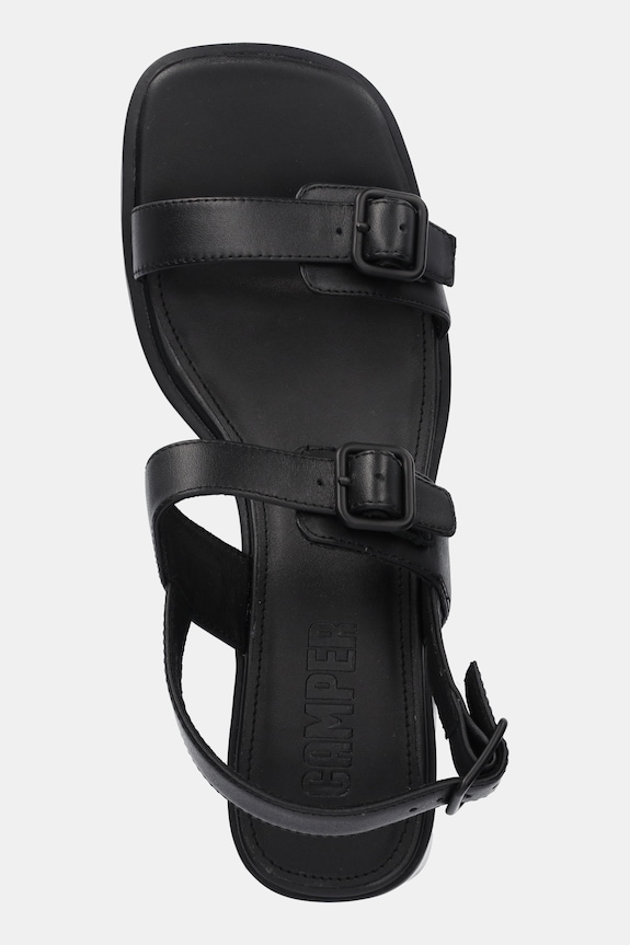 Camper sandały skórzane Kora Sandal czarny K201739.001