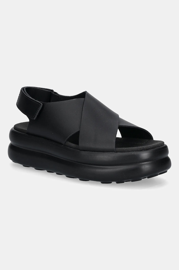 Шкіряні сандалі Camper Pelotas Flota Up платформа чорний K201727.001