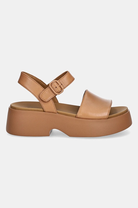 Kožené sandály Camper Tasha K201659.009 hnědá SS26