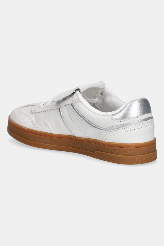 Obuv Kožené tenisky Tommy Jeans THE GREENWICH FLAP EN0EN02715 biela