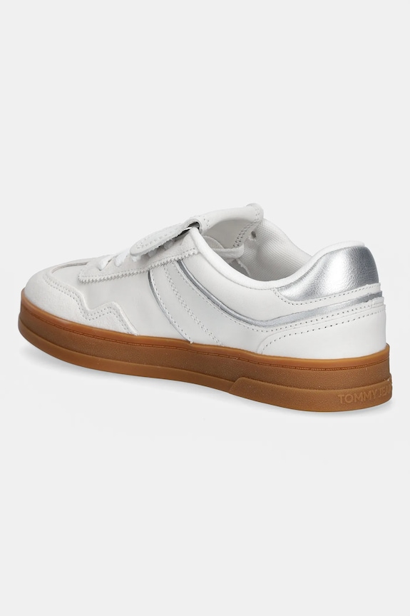 Obuv Kožené tenisky Tommy Jeans THE GREENWICH FLAP EN0EN02715 biela