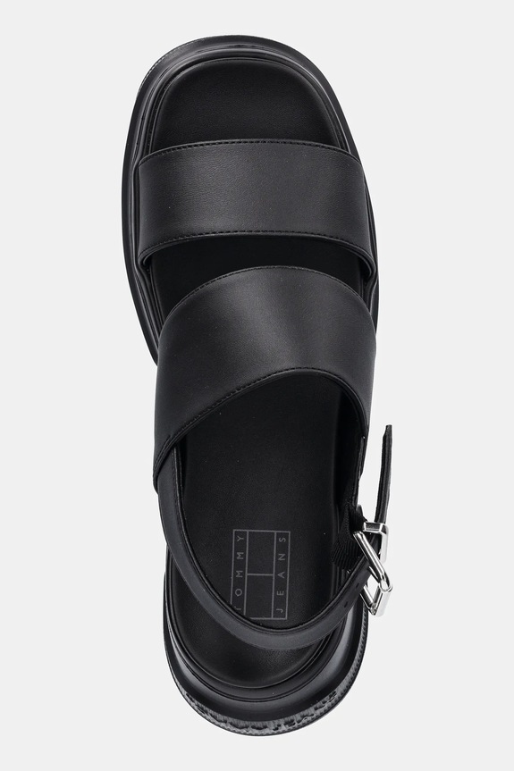 Tommy Jeans sandale CHUNKY CITY SANDAL negru EN0EN02750
