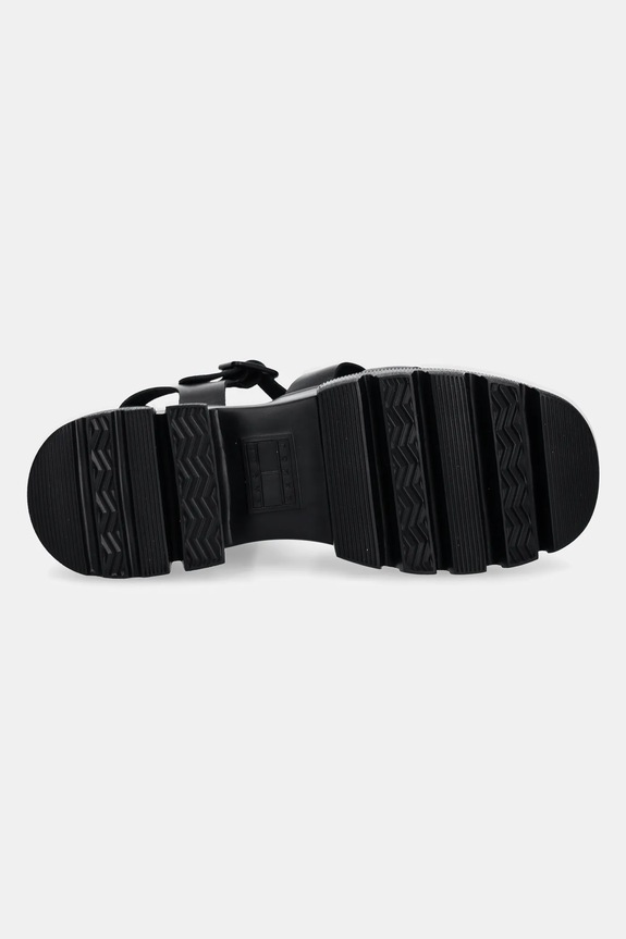 Kožené sandály Tommy Jeans FISHERMAN SANDAL EN0EN02751 černá