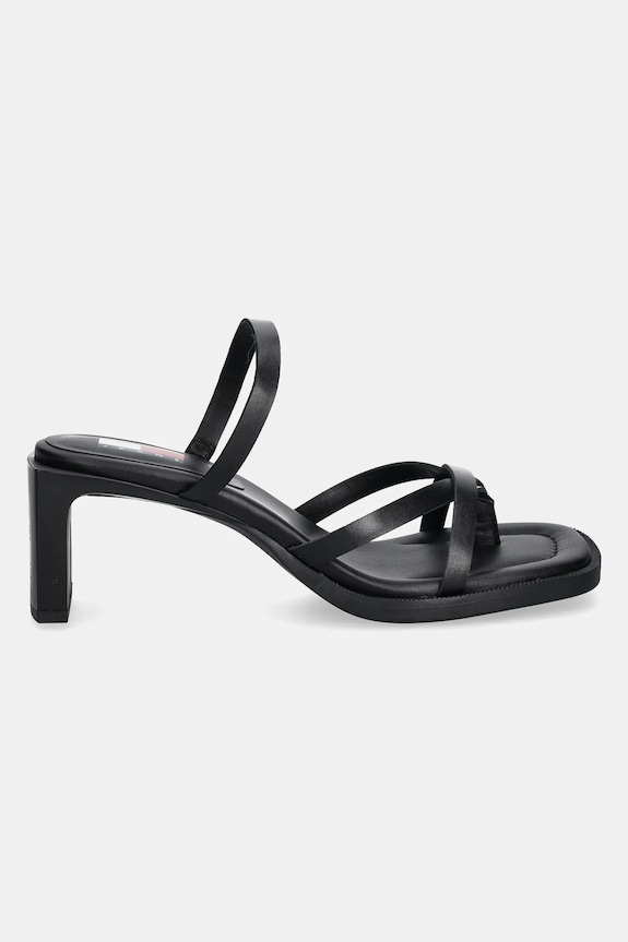 Kožené žabky Tommy Jeans THE SOHO SANDAL EN0EN02781 černá SS25