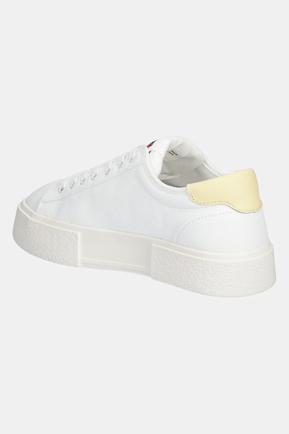 Boty Sneakers boty Tommy Jeans FLATFORM CANVAS SNEAKER EN0EN02792 bílá