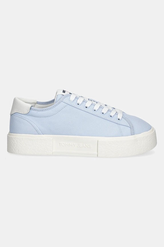 Tommy Jeans sneakers FLATFORM CANVAS SNEAKER EN0EN02792 albastru SS25