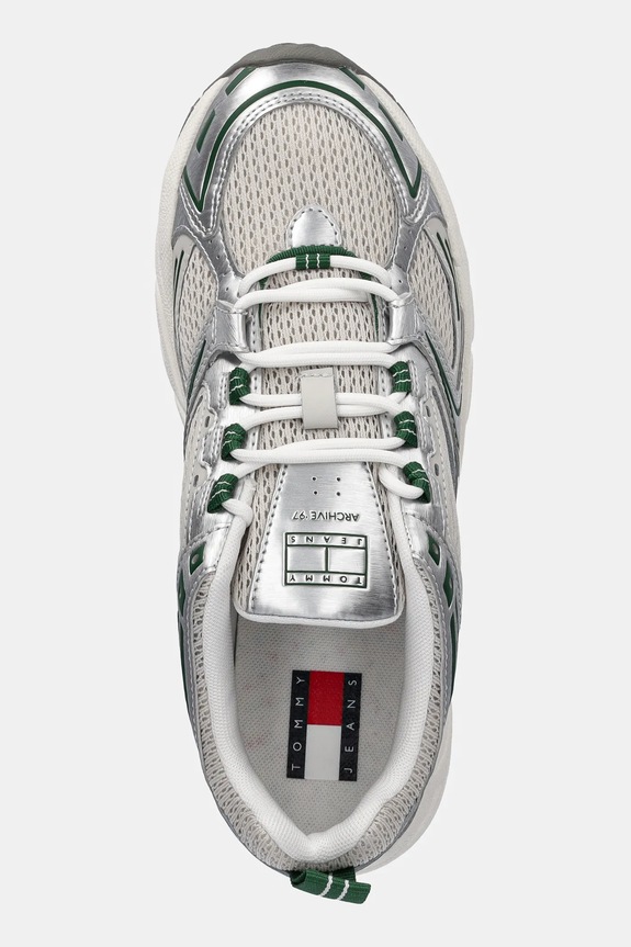 Tommy Jeans sneakers ARCHIVE 97 METALLIC argintiu EN0EN02796