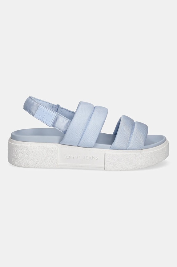 Tommy Jeans sandale FLATFORM SANDAL EN0EN02802 albastru SS25