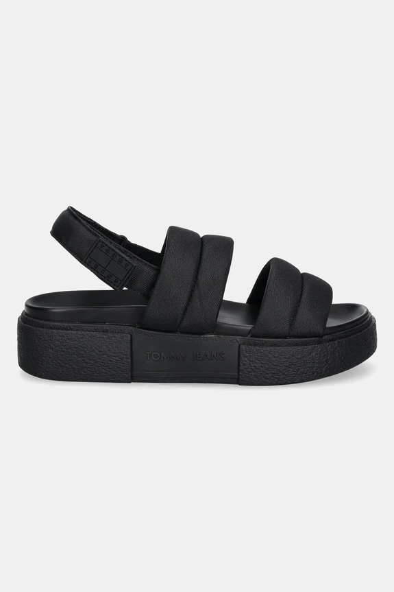 Sandali Tommy Jeans FLATFORM SANDAL EN0EN02802 črna SS25