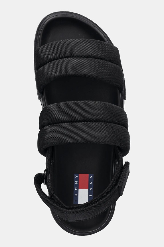 Sandali Tommy Jeans FLATFORM SANDAL črna EN0EN02802