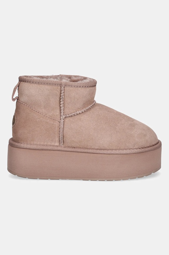 Emu Australia śniegowce zamszowe Stinger Micro Flatform brak zapięcia różowy W13082.CARO