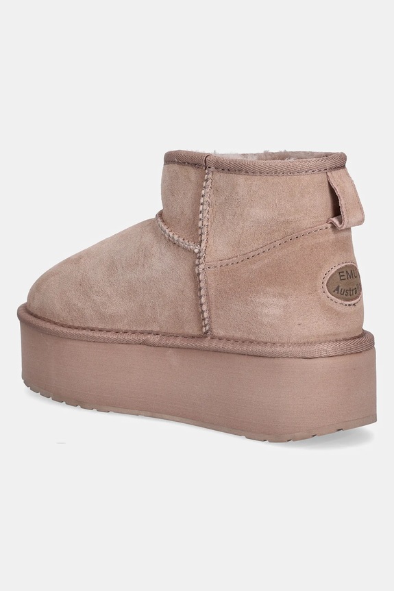 Obuwie Emu Australia śniegowce zamszowe Stinger Micro Flatform W13082.CARO różowy
