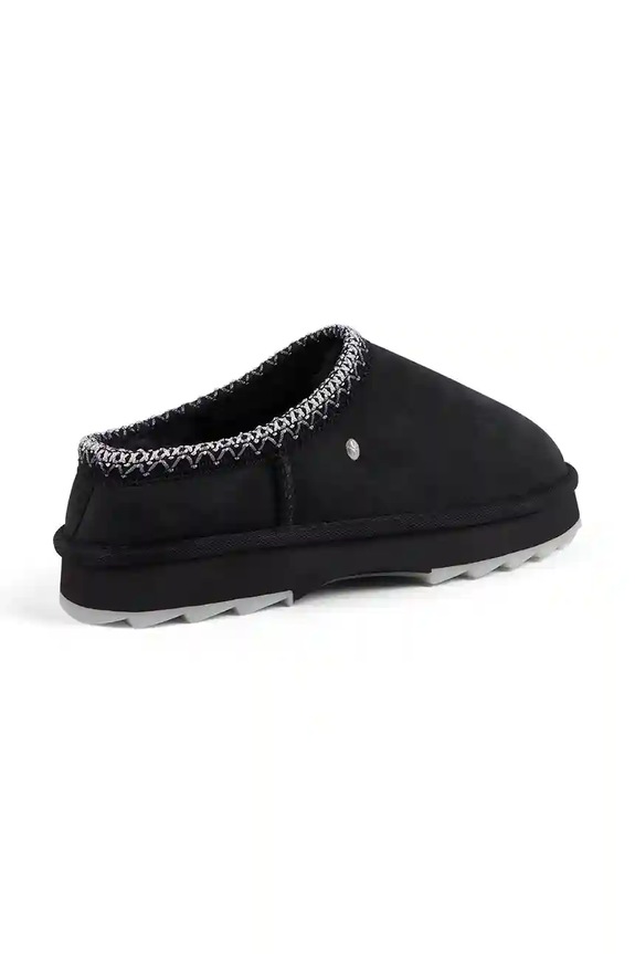 Încălțăminte Emu Australia papuci din piele intoarsa Sharky Scuff W13179.BLAK negru