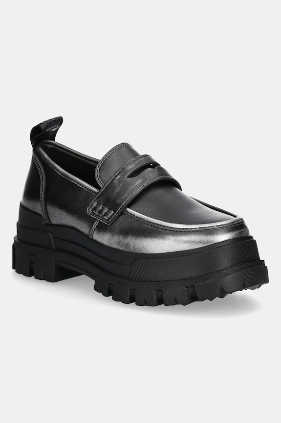Buffalo mokasyny Aspha Loafer Vntg imitacja skóry licowej szary 1624083.PEW