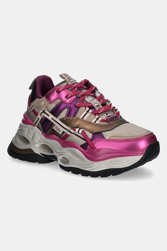 Buffalo sneakersy Triplet Hollow Vntg syntetyczny różowy 1636300.PUR