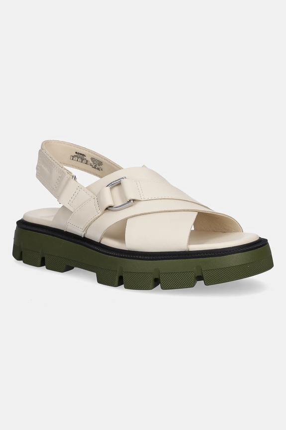 Sorel sandale de piele REIN CB CRISSCROSS piele bej 2114141191