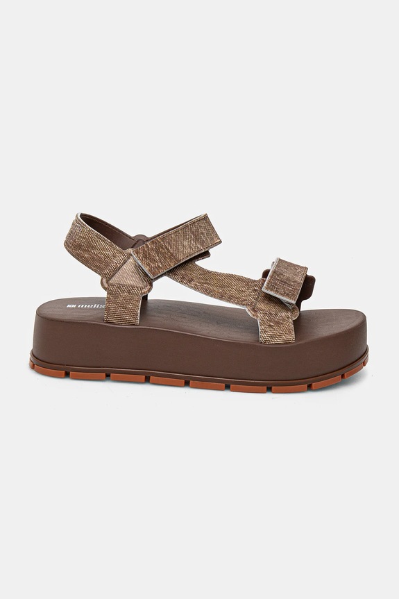 Melissa sandały FLOWING PLATFORM DENIM M.36132.BG678 brązowy SS25