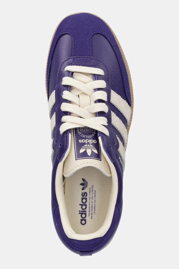 Usnjene superge adidas Originals Samba OG vijolična JI2736