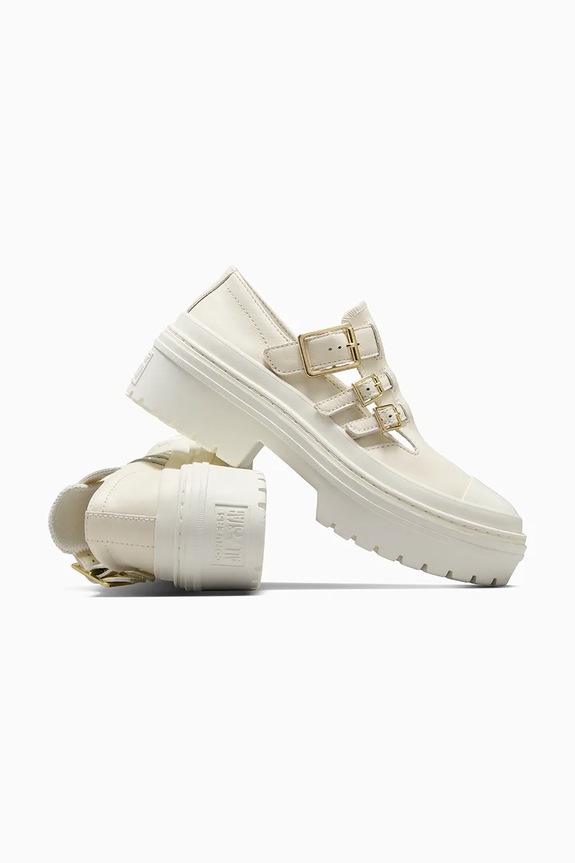 Converse bőr félcipő Chuck Taylor All Star Lugged Heel MJ fehér A10617C