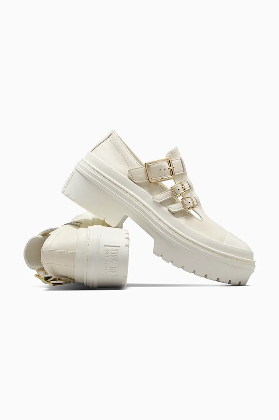 Converse bőr félcipő Chuck Taylor All Star Lugged Heel MJ fehér A10617C