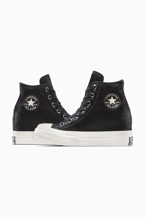 Πάνινα παπούτσια Converse Chuck 70 Pony Hair μαύρο A12561C