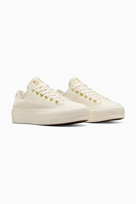 Δερμάτινα ελαφριά παπούτσια Converse Chuck Taylor All Star Lift A12765C λευκό SS26