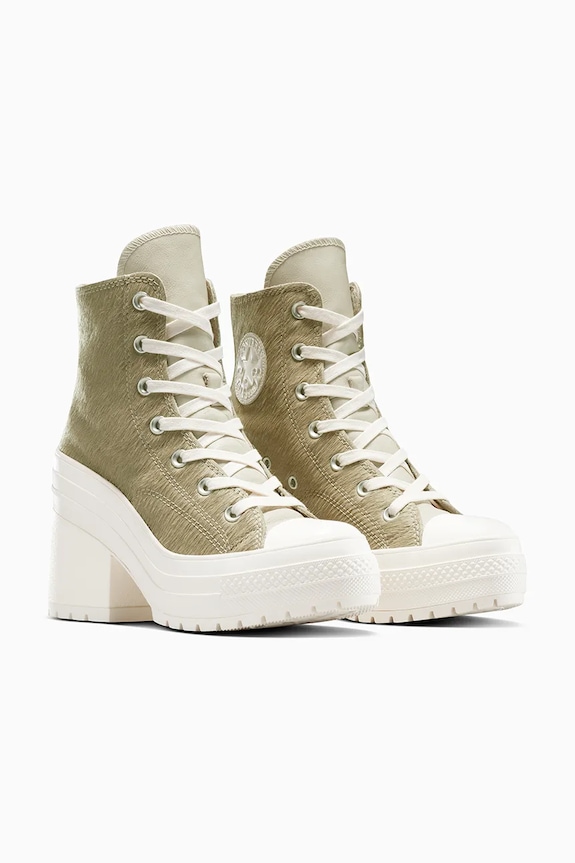 Кеды Converse Chuck 70 De Luxe Heel Pony Hair A12813C зелёный SS25