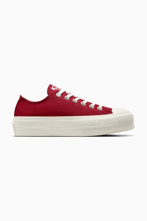 Tenisky Converse Chuck Taylor All Star Lift Valentine's Day platforma červená A13653C