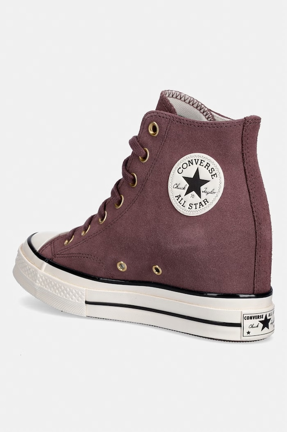 Obuća Converse Chuck 70 Wedge tenisice za žene od brušene kože A13834C ljubičasta