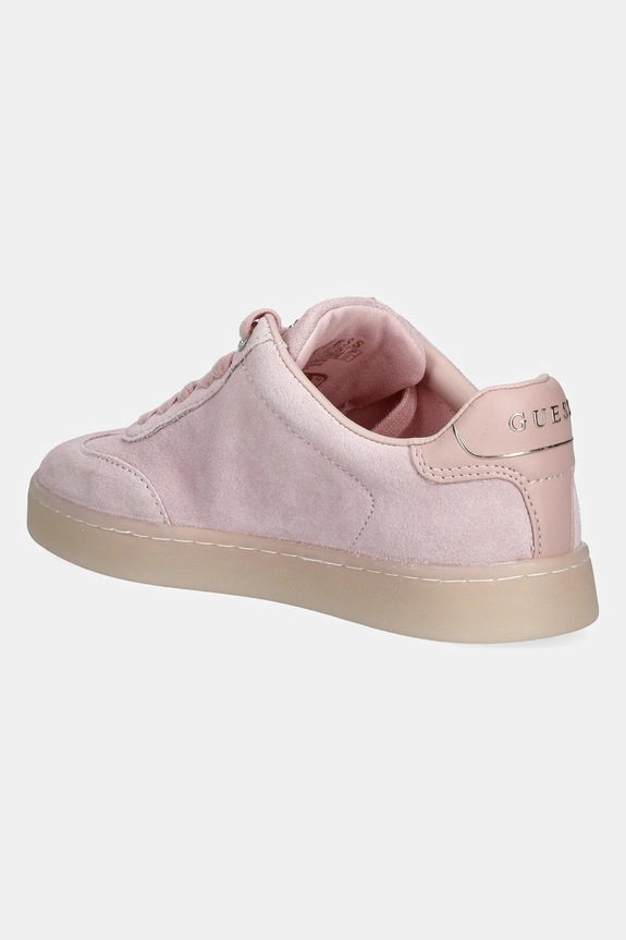 Încălțăminte Guess sneakers din piele intoarsă JAZLIE FLJJAZ.SUE12.ROSE roz