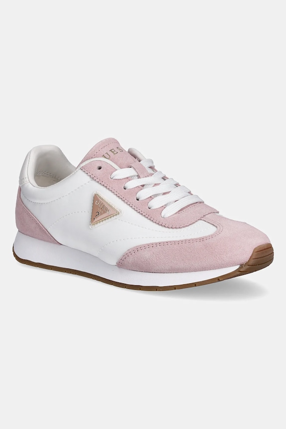 Tenisky Guess JOGGIN semišová koža ružová FLJJOG.SUE12.ROSE