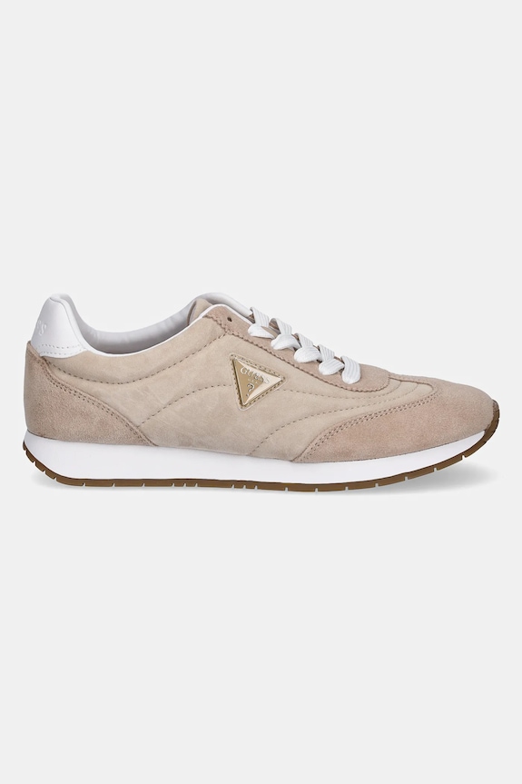 Semišové tenisky Guess JOGGIN2 FLJJO2.LEA12.TAUPE béžová SS25