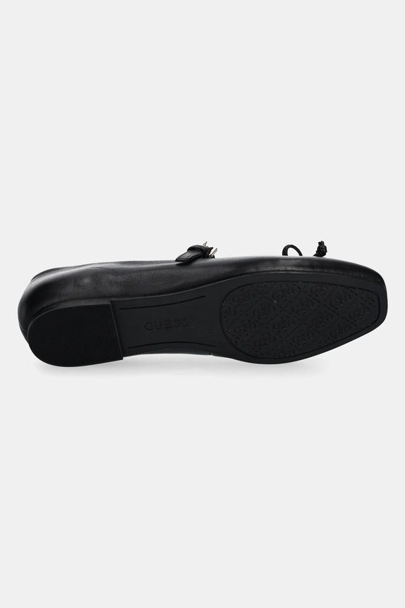 Kožené balerínky Guess KAYRA FLJKAY.LEA02.BLACK čierna