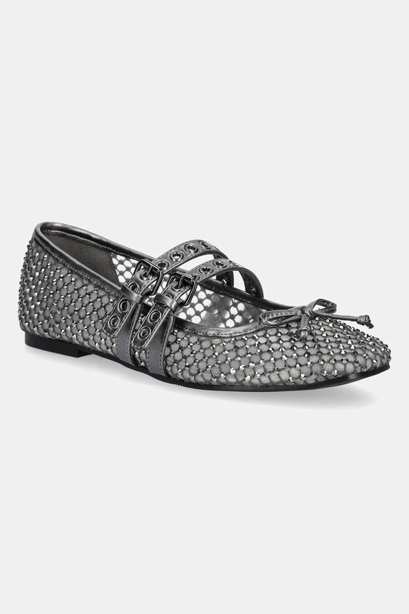 Baleríny Guess KAYANN textilný sivá FLJKNN.FAB02.PEWTE