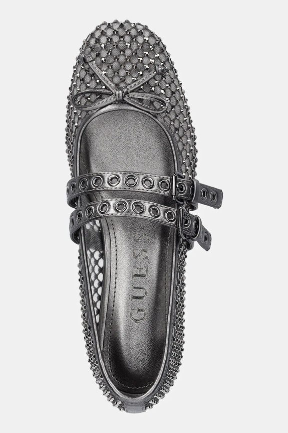 Baleríny Guess KAYANN sivá FLJKNN.FAB02.PEWTE