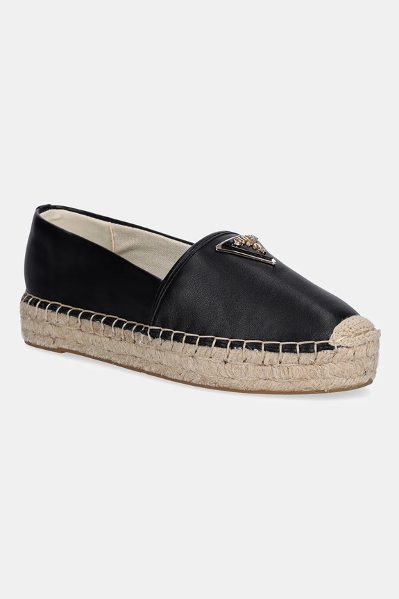 Guess espadrile JOLANDY imitatie de piele negru FLJLND.LEA14.BLACK