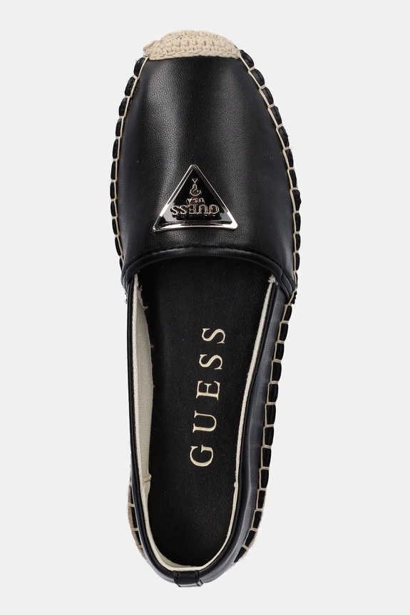 Guess espadrile JOLANDY negru FLJLND.LEA14.BLACK