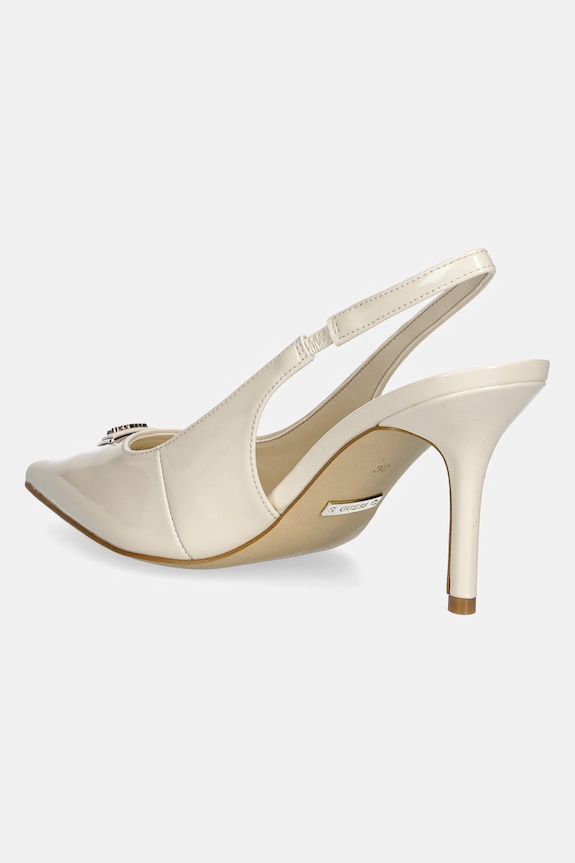Încălțăminte Guess pantofi cu toc NASSIR FLJNAS.PAF05.CREAM bej