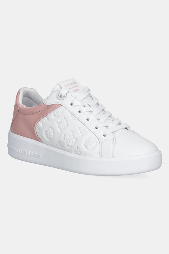 Tenisky Guess RONII platforma biela FLJRON.FAL12.WHIPI
