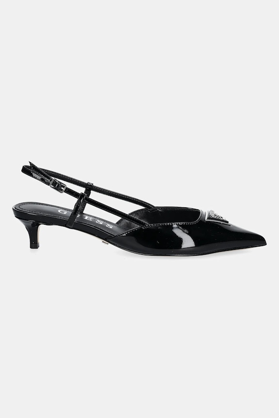 Guess szpilki skórzane JESSON FLPJES.PAT05.BLACK czarny SS25